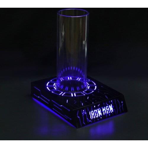 Estartek 1/1 Acrylic Helmet Platform with RC LED Light Base for Action Figure Sence DIY