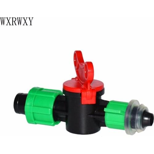 Wxrwxy drip tape irrigation valve irrigation Water valve Garden faucet PE PVC barbed double way connector screw 10pcs