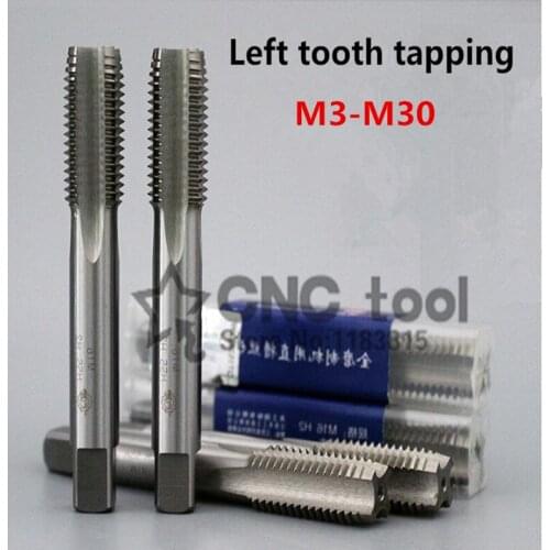 M3-M30 HSS left tooth machine taps anti teeth straight fluted tap left-hand tap(M3M4M5M6M8M10M12M14M16M18M20M22M24M27M30)
