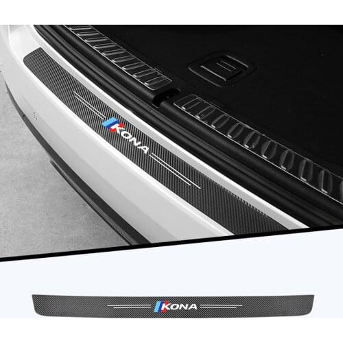 1pc car sticker carbon fiber car trunk bumper decoration modified decoration For Hyundai KONA Accessories