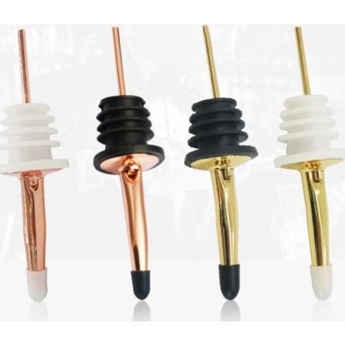 Stainless steel Rose Gold wine Olive Oil Pourer Dispenser Spout Pourer Red Wine bottle stopper plug LX8385