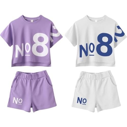 New Girls Clothing Sets Summer Fashion Cotton Top And Casual Shorts 2Pcs Sports Children Suit 3 4 5 6 7 8 9 10 Years Kid Clothes
