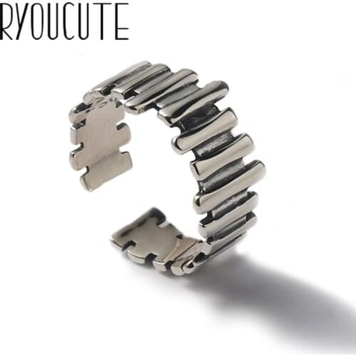 New Trendy Personality Punk Lines Rings For Women Lady Resizable Size Rings Party Jewelry Charm Gifts 2021