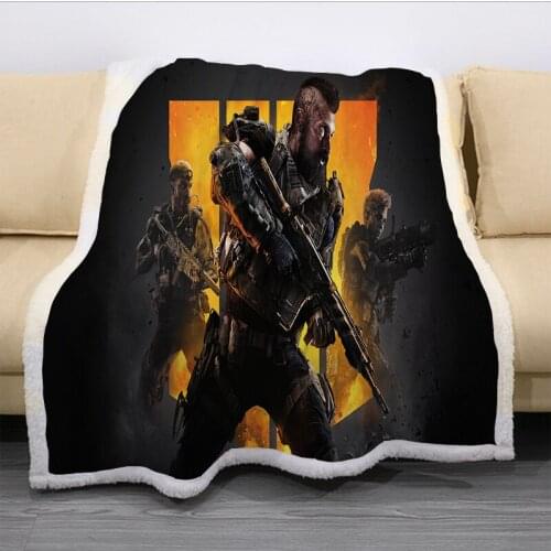 Game Figure Call Of Duty 3D Print Throw Blanket Flannel Blanket For Beds Bedspread Home Textiles Luxury Adult Gift Warm Soft