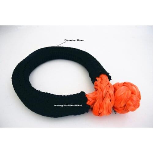 Orange14mm*150mmBig Soft Shackles,UHMWPE Winch Shackle for Sailboat,Synthetic Rope Shackle