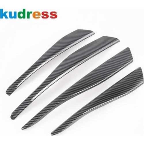 Front Fog Light Lamp Eyebrow Cover Trim For Volkswagen For VW Golf MK8 Pro R 2021 2022 Chrome Head Foglight Eyelid Strip 4pcs