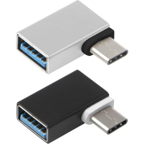 Portable Aluminum 90 Degree USB3.1 Type C To USB 3.0 Female Data OTG Converter For Phone Hard Disk Drive Au13 19 Droship