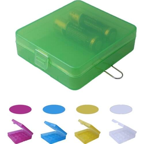 2020 Battery Case Holder Storage Box For 2x 4x AA AAA Battery Colorful Plastic Container Bag Case Organizer Box With Clip