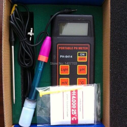 Portable pH Orp Temperature meter with Battery and pH Buffer Powder