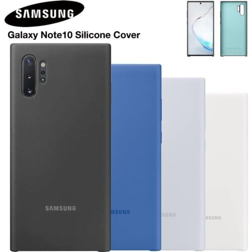 Samsung Official Silicone Soft Back Cover For Samsung Galaxy Note 10 Note10+ Note X Note10Plus Note10 Plus Shockproof Phone Case