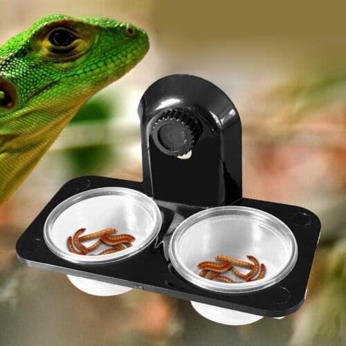 1pc Pet Food Water Plate Reptile Tank Insect Spider Ant Nest Snake Gecko Feeding Box Glass Container ABS Animal Water Tank
