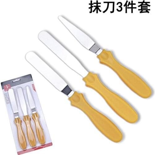 Three sets of cream spatula cake demoulding of baking tools knife 3 sets of stainless steel spatula set