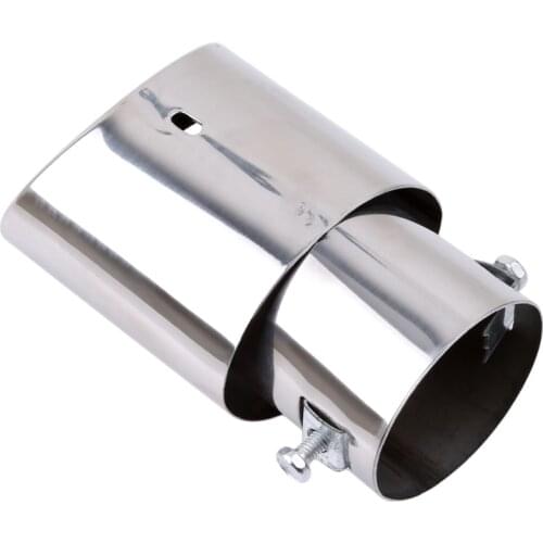 Universal Car Rear Round Exhaust Pipe Tail Muffler Tip Chrome Stainless Steel Automobile Muffler Tip Replacement Car Accessories