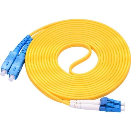 Fiber optic patch cord SC-LC duplex 9/125 2.0mm/3.0mm jumper cable 10pc/lot