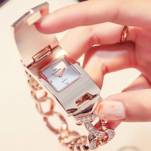 G&D Women Quartz Watch Fashion Bling Casual Ladies Watch Female Quartz Gold Watch Crystal Diamond Leopard For Women Clock