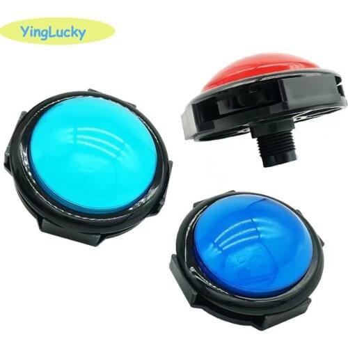 1pcs 100mm Convex button switch push button with 12V LED light micro switch for Slot machine /Jamma Arcade cabinet accessories
