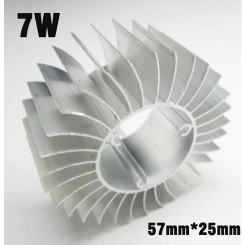 10pcs 7W Heat Sink, D57mm H25mm Cylinder Aluminum Profile LED Radiator Cooler For 5W 7W 9W LED PCB Radiator DIY Accessories