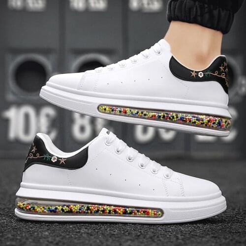 2021 new 6612 mens shoes summer breathable white shoes shock absorption casual Korean wild trend trend shoes