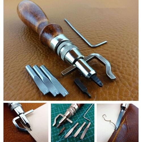 7 In1 Side Pressure Edge Stitching Groover leather Craft Edge Cutting Device Sideline Multifunctional Tool Groover
