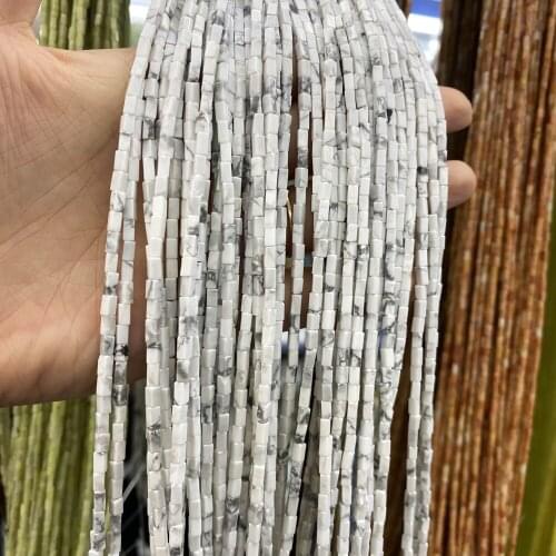 Natural Stone Rectangular Scattered bead Crystal agates string Beads for Jewelry Making DIY Necklace Bracelet Accessories 2x4mm