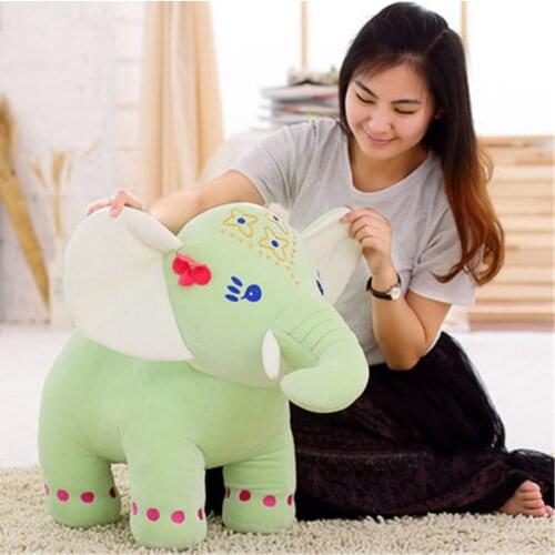 Fancytrader 31'' / 80cm Giant Plush Thai Lucky Elephant Toy Stuffed Colorful Soft Big Animal Elephant Doll Gift for Children