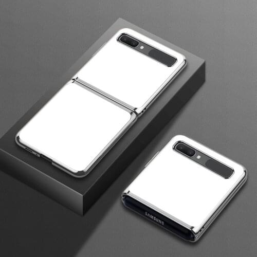 For Samsung zflip case 700f case 5g simple f7070 folded f7000 fashion f700f electroplating hard case Glass shell