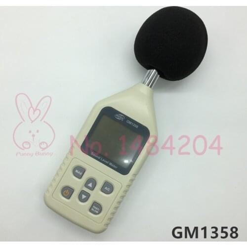 Digital Sound Level Meter GM1358 Benetech 30~130 dBA 35~130 dBC A/C Handheld Voice Tester Max Reading Auto Power Off
