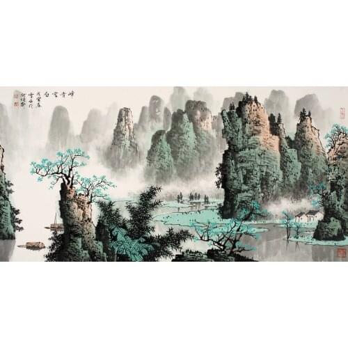 Canvas Art Picture Print Painting Chinese Landscape Oil Painting on Canvas Canvas Print Wall Art Picture Painting for Home Decor