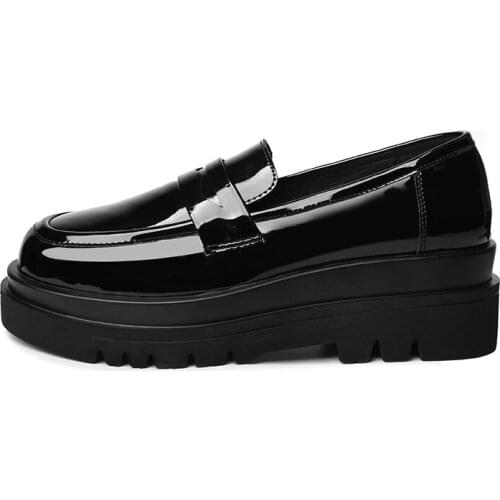 Round Toe Thick Sole Single Shoe Cover Foot Solid Color WomenS Shoes Waterproof Platform WomenS Shoes