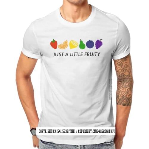 LGBT Gay Rainbow Pride Fruity Flag Tshirt Alternative Mens Clothing Tops Plus Size 100% Cotton Crew Neck T Shirt