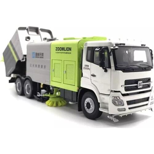 Diecast 1:38 Zoomlion Infore Environmental Sweeper Wash Dongfeng Model Car Vehicle Toy Collection Gifts Ornaments Display