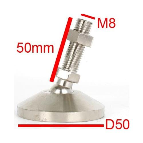 M8 thread heavy duty metal Universal adjustable foot cup carbon supporting leg standing leg Gimbal Machine tool anchor screw