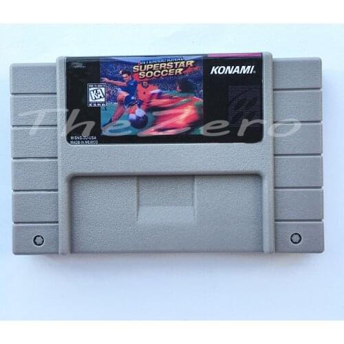 International Super Star Soccer Video Game USA Version for 16 bit Super Game Card Cartridge Card for 46pin NTSC Game Player