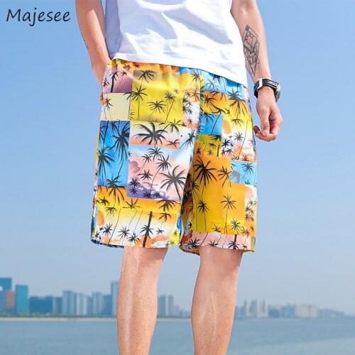 Men Board Shorts Loose Breathable Mens Elasticity All-match Streetwear Printed Plus Size 3XL Fashion Casual Simple Chic Beach