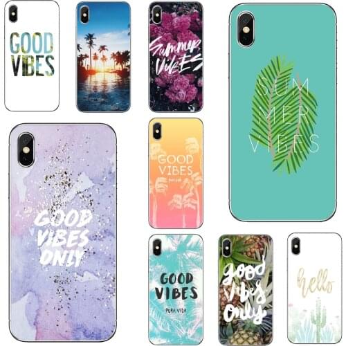 For Huawei Mate 20 30 40 7 8 9 10 Lite Pro P Smart 2018 2019 Plus G7 G8 Soft Cases Cover Good-vibes-summer-Art