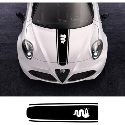 Car Hood Cover Vinyl Decal Stickers For Alfa Romeo Giulia Giulietta 159 156 MITO Stelvio 147 Sportiva Duetto GT Auto Accessories