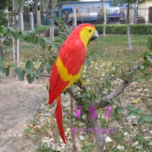 New simulation cute parrot toy polyethylene & furs red parrot model gift about 40cm 1940