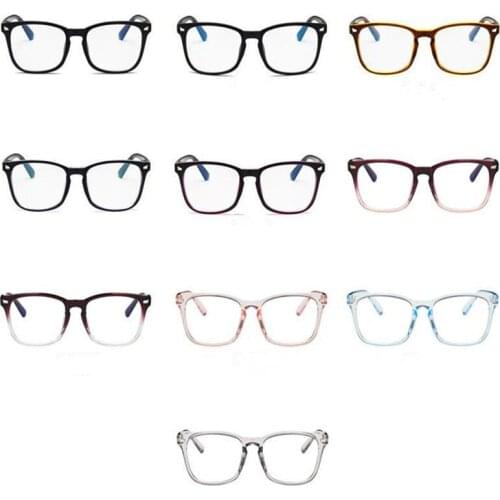 HOT Women & Men Anti-Blue Goggles Rice Nail Flat Glasses Fashion Spectacles Retro Eyeglasses 10 Colors Available