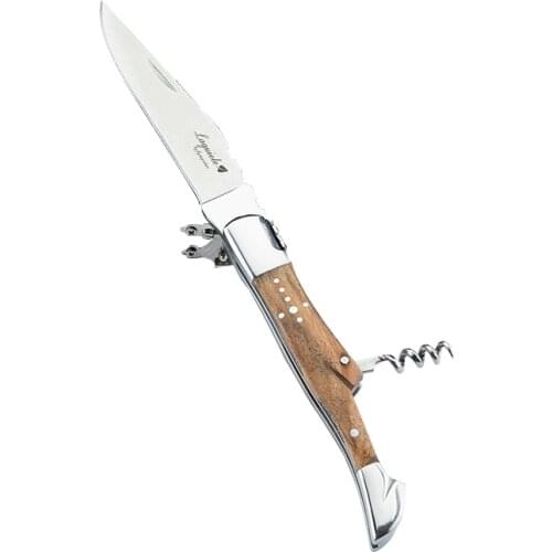 Professional Wine Opener Portable Corkscrew Stainless Steel Can Bottle Jar Openers Wood Handle Folding Knife Party Restaurant