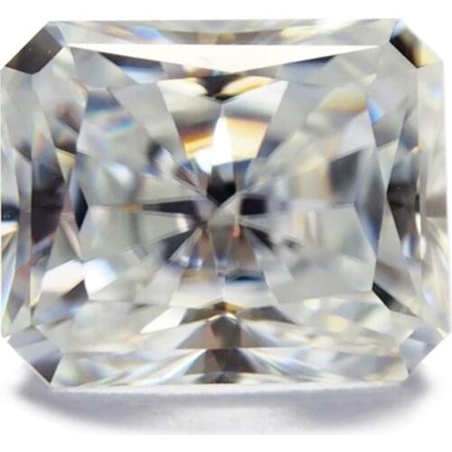 Szjinao Real 100% Loose Gemstones Moissanite Stone 2ct 6*8mm Radiant Cut Diamond D Color VVS1 Undefined For Jewelry Diamond Ring