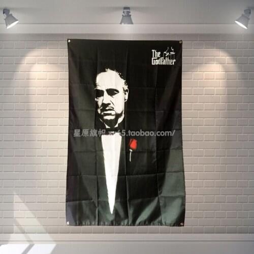 "The Godfather" Classic Movies Cloth Flag Banners & Accessories Bar Billiards Hall Studio Theme Wall Hanging Decoration