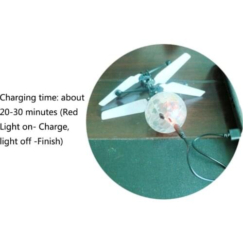 Flash Flying Ball Infrared Induction Colorful LED Disco RC Helicopter kids Toy R66D