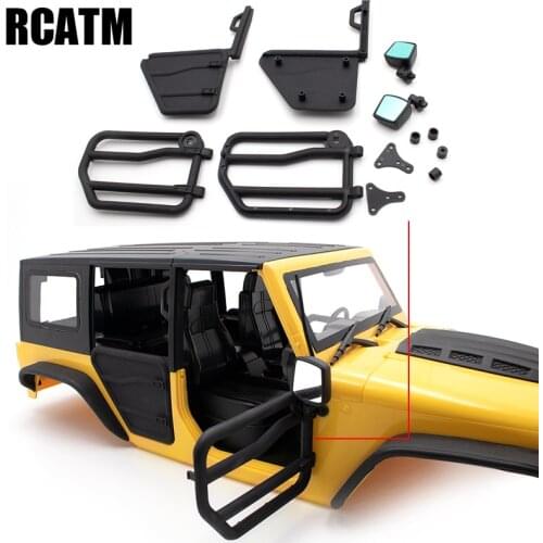 Front Rear Door Rearview Mirror For For 1/10 RC Crawler Car AXIAL SCX10 KYX Jeep Wrangler Body 313mm Wheelbase DIY Modification