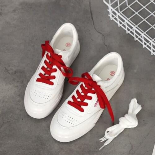 Women White Sneakers Casual Walking Flats Fashion Leather Sport Shoe Comfortable Vulcanized 3CM Platform Zapatillas De Deporte