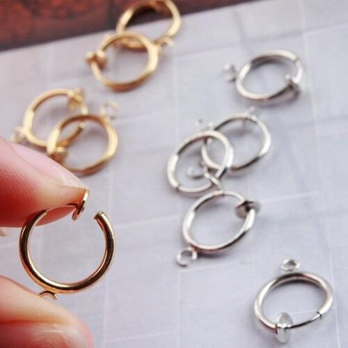 10pcs Punk mens/womens Stealth Clip On Earrings No Hole Clip Earrings Ear Cuff Spring Clip Helix Ring Hoop Diy Fashion Jewelry
