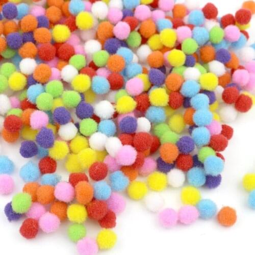 100-1000Pcs 10-30mm Fluffy Pompoms Color Soft Pom Pom Balls Wedding Home Decor DIY Toys Craft Materials Kids Hair Accessories