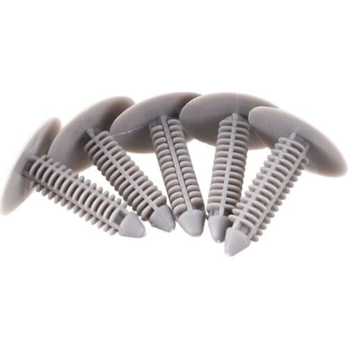 5 Pcs 7x7mm Hole Gray Push in Plastic Rivets Car Door Panel Fastener