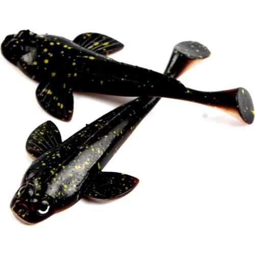 5pc Goby Soft Bait Fishing Lure Swimbaits 17g 12cm Black Minnow Jumping Dark Sleeper Jig Bass Lure Pesca Leurre Souple Brochet