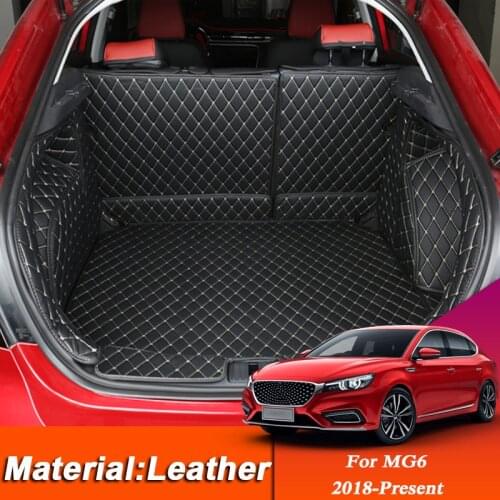 Car Styling Custom Rear Trunk Mat For MG6 2018-Present Leather Waterproof Auto Cargo Liner Pad Internal Accessory