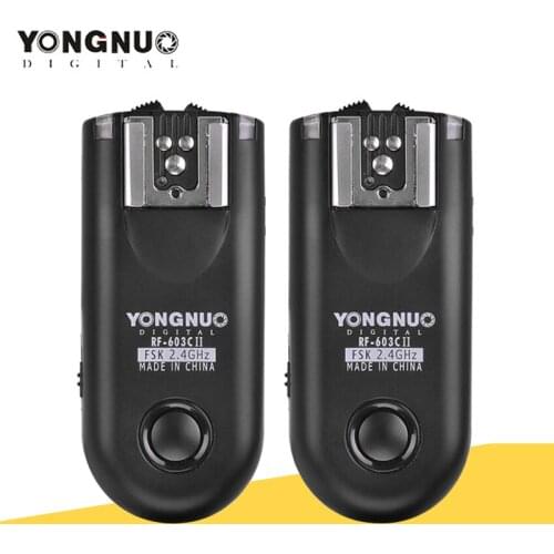 YONGNUO RF603II Wireless Flash Trigger 2 Transceivers For Nikon D700 D300 D3100 D600 D610 Canon 5D Mark II III 6D 500D